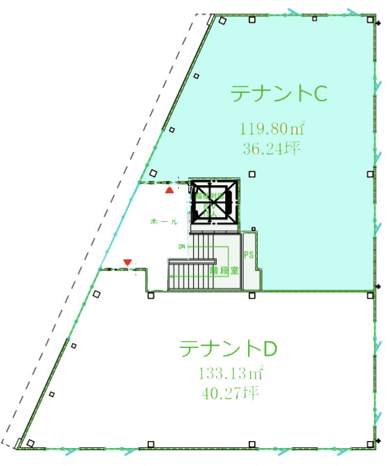 池田あさひ丘クリニックビル平面図の平面図