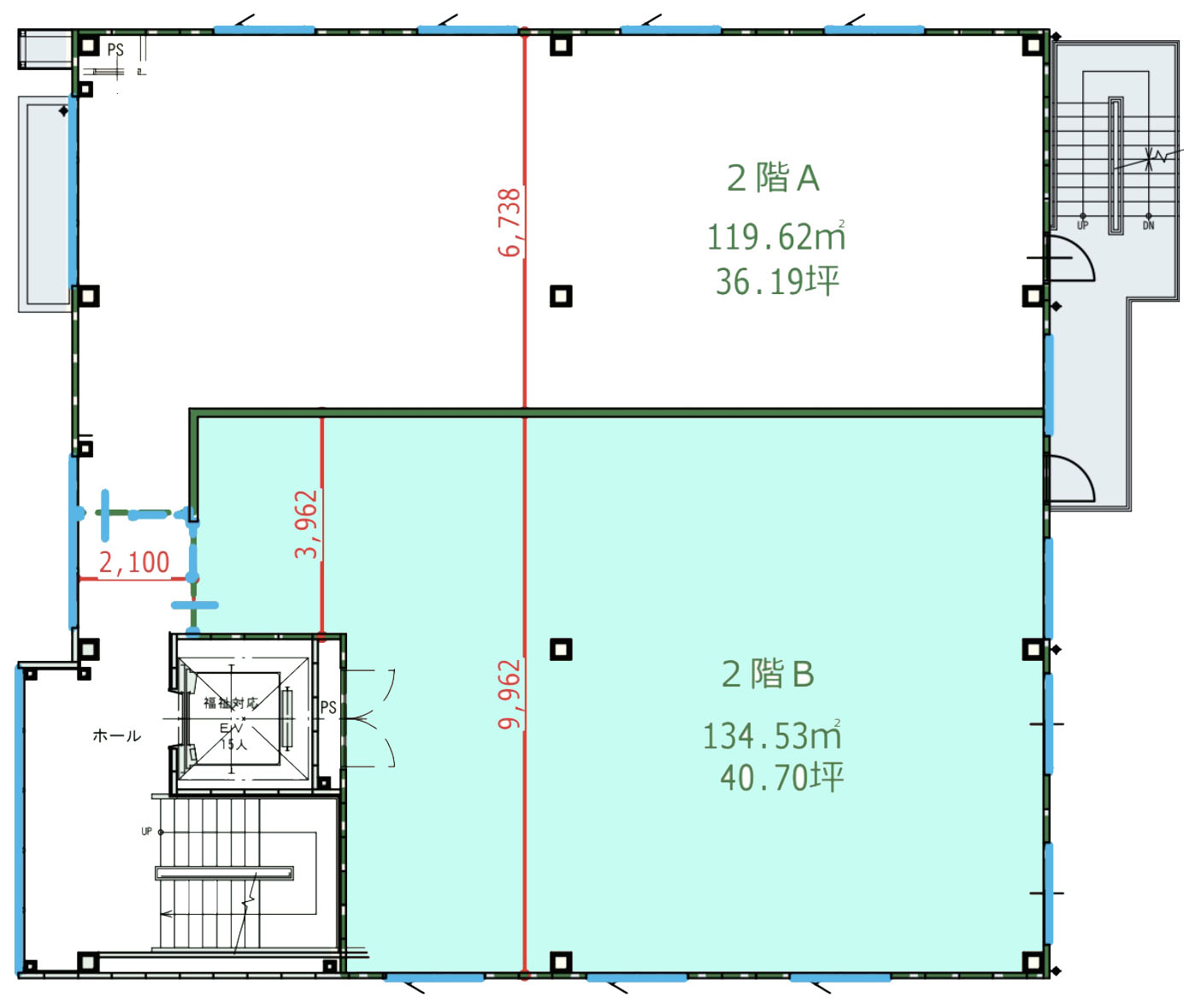 吹田新芦屋クリニックビル平面図の平面図