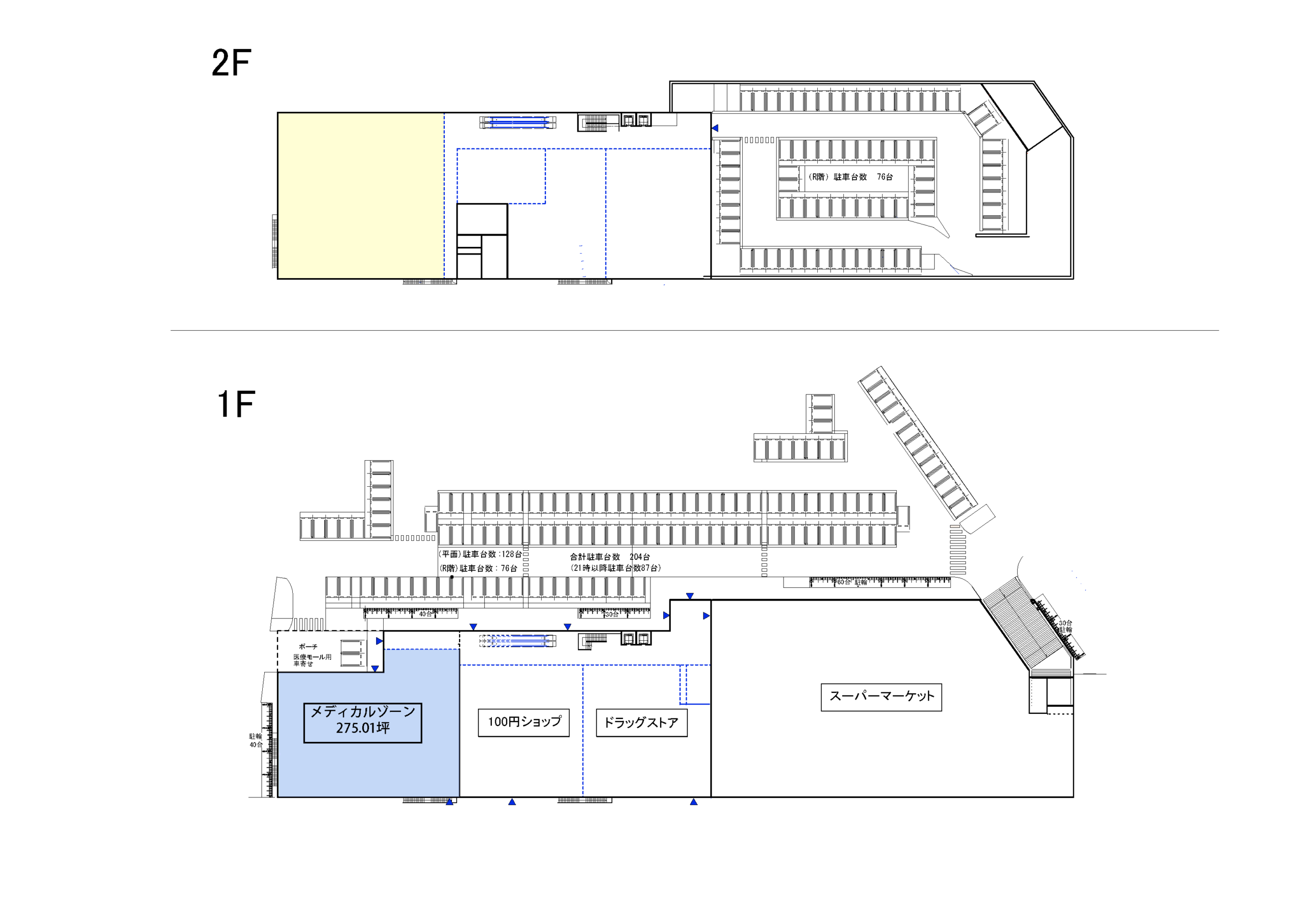トナリエ星田メディカルゾーン平面図